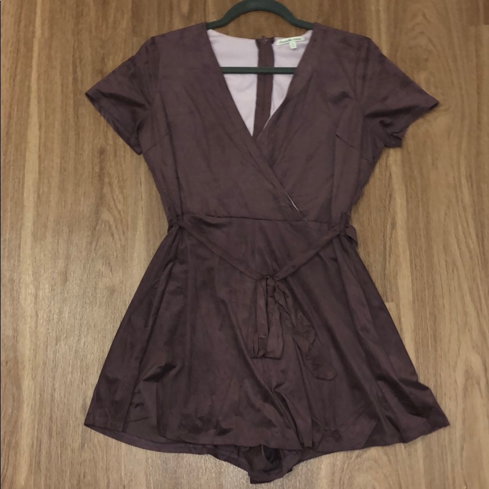 Charlotte Russe Faux Suede Romper